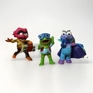 Disney Junior Muppet Babies Mini Figure Lot Of 3 2.5” Animal Kermit Gonzo